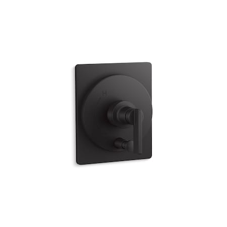Kohler Rite-Temp Valve Trim With Push-Button Diverter in Matte Black T35919-4-BL